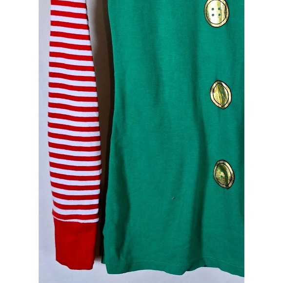 Red Elf Pajama 2 pc. Set Long Sleeve Shirt Pants Christmas Medium UNISEX Target - Picture 5 of 10